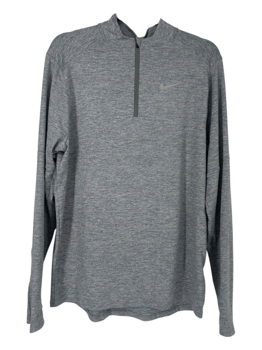 Nike Running Dri-Fit Men’s Medium Gray Heather 1/4 Zip Long Sleeve Pullover